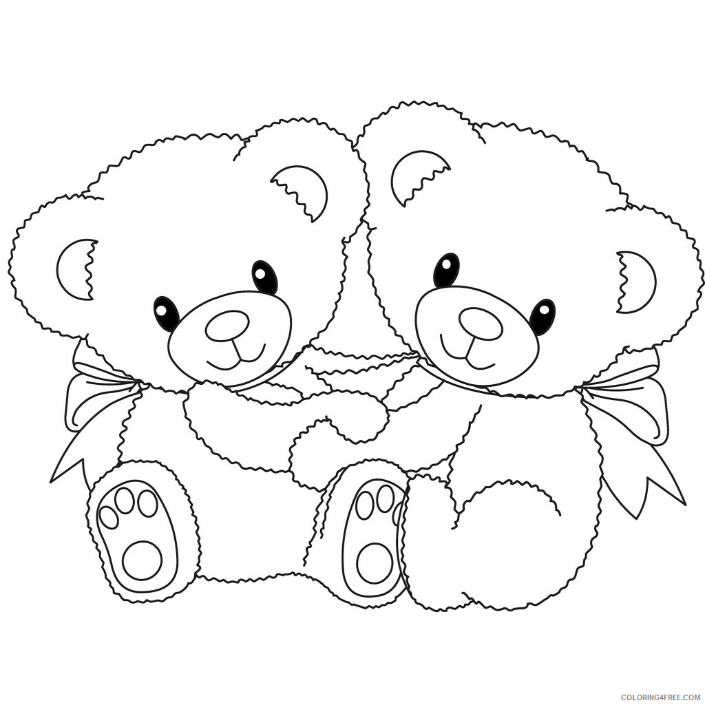 Bear Coloring Pages Animal Printable Sheets Teddy Bear 2021 0315 Coloring4free