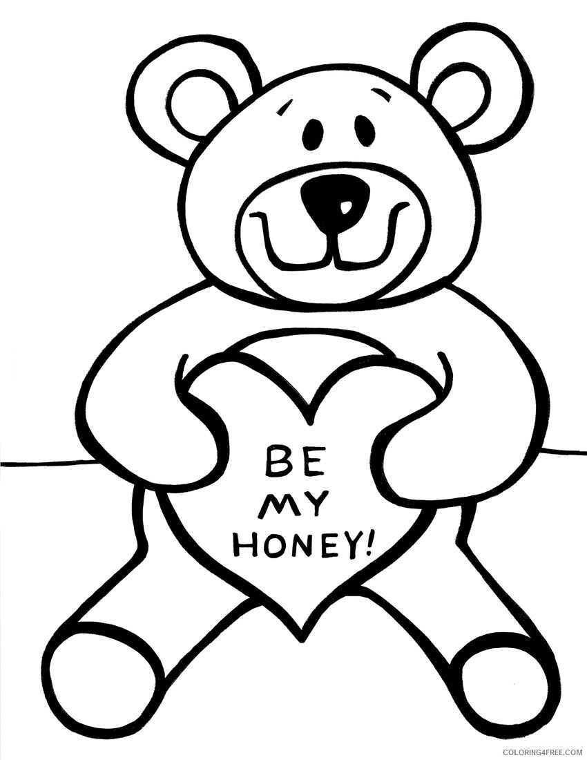 Bear Coloring Pages Animal Printable Sheets Teddy Bear Images 2021 0318 Coloring4free