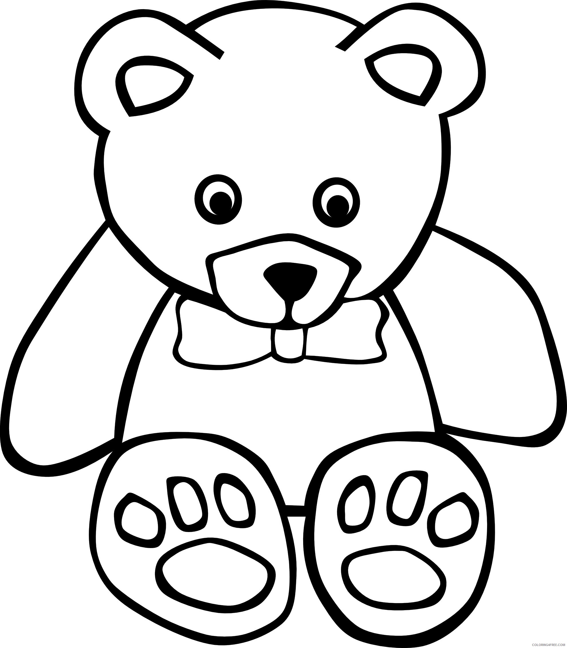 Bear Coloring Pages Animal Printable Sheets Teddy Bear Photos 2021 0319 Coloring4free