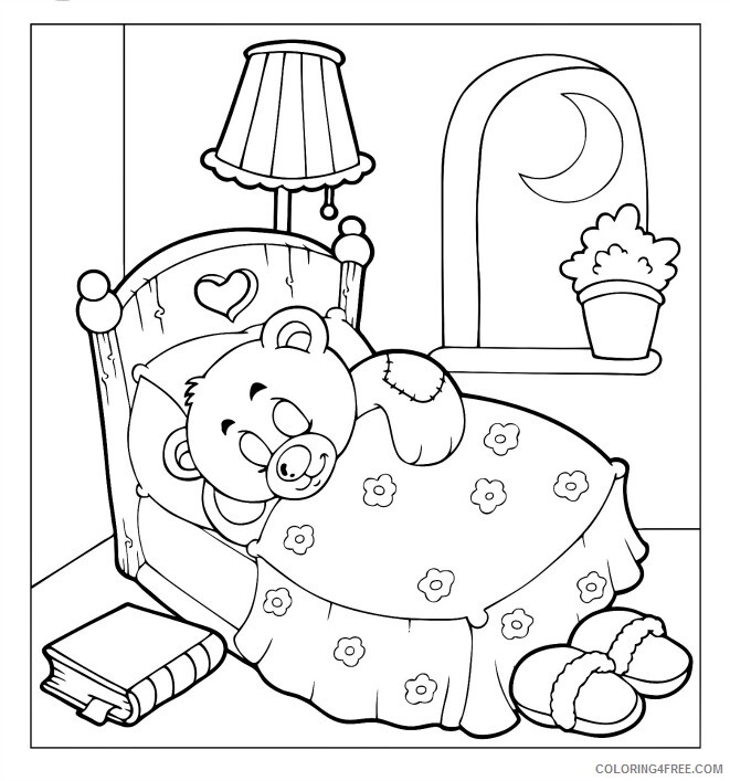 Bear Coloring Pages Animal Printable Sheets Teddy Bear for Kids 2021 0316 Coloring4free
