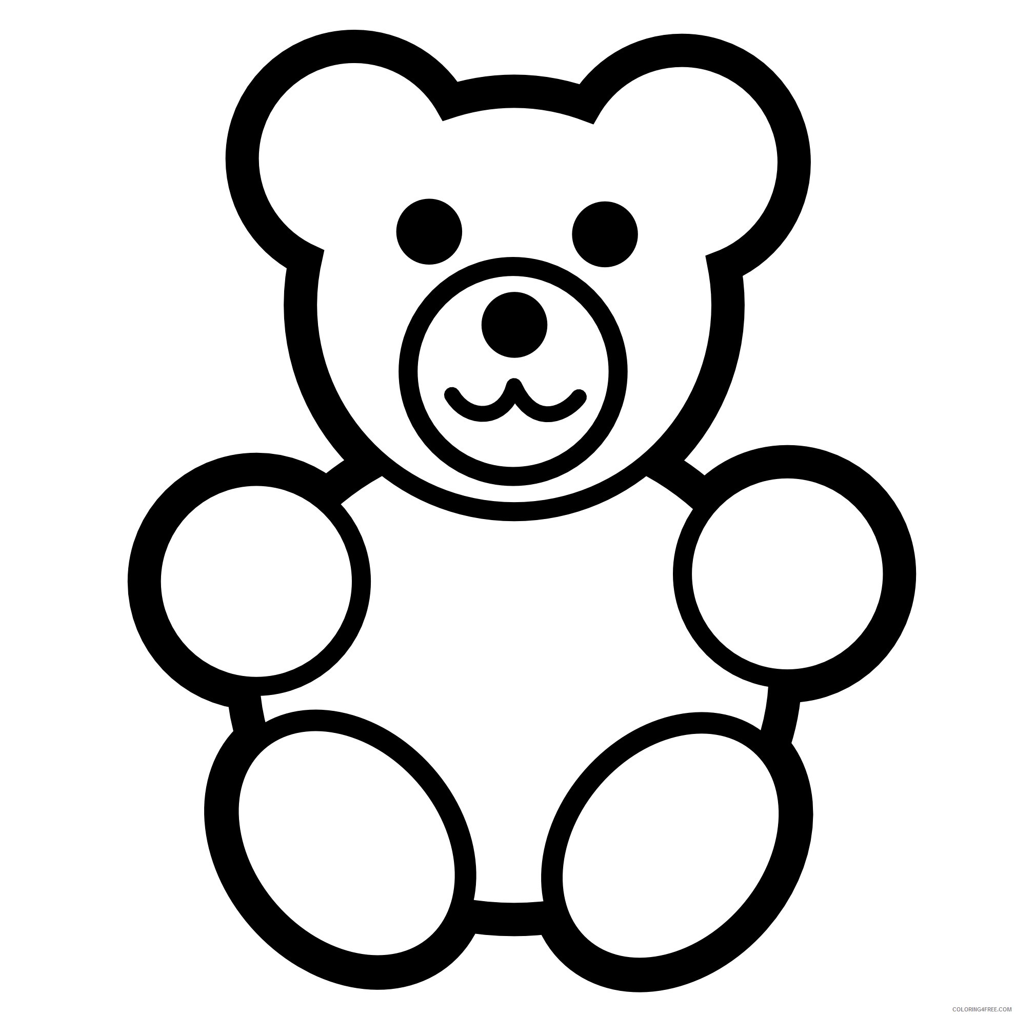 Bear Coloring Pages Animal Printable Sheets Teddy Bears 2021 0288 Coloring4free
