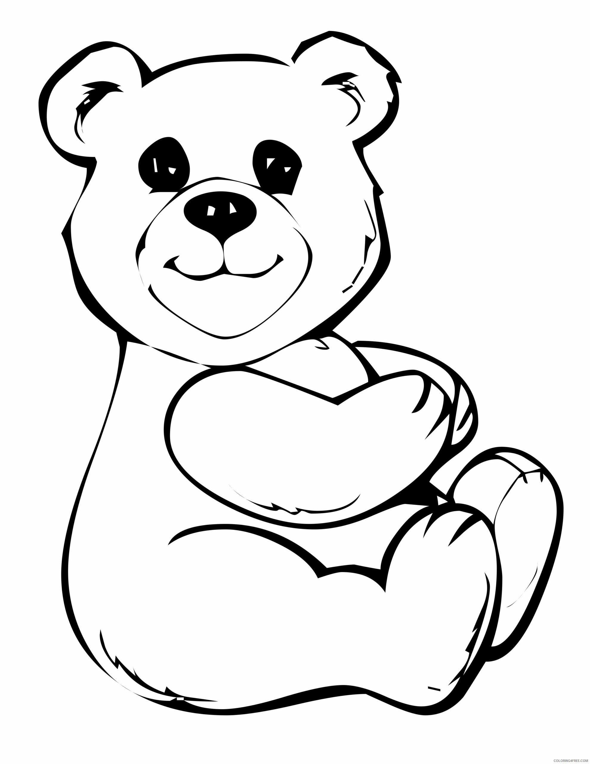 Bear Coloring Pages Animal Printable Sheets Teddy Bears 2021 0325 Coloring4free