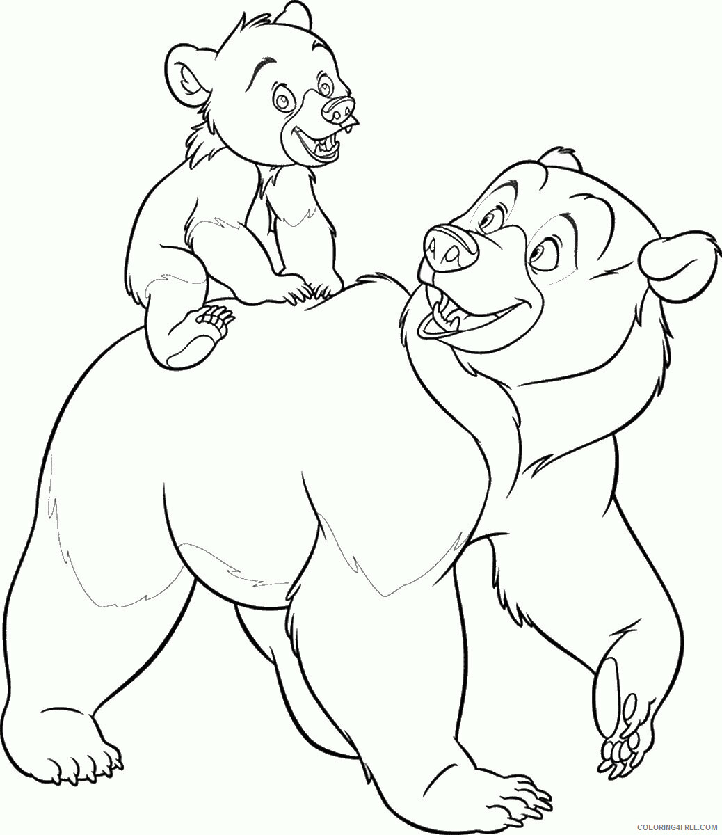 Bear Coloring Pages Animal Printable Sheets bear_cl_04 2021 0253 Coloring4free