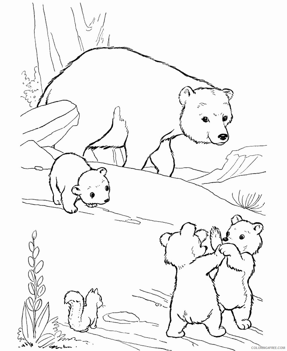 Bear Coloring Pages Animal Printable Sheets bear_cl_11 2021 0258 Coloring4free