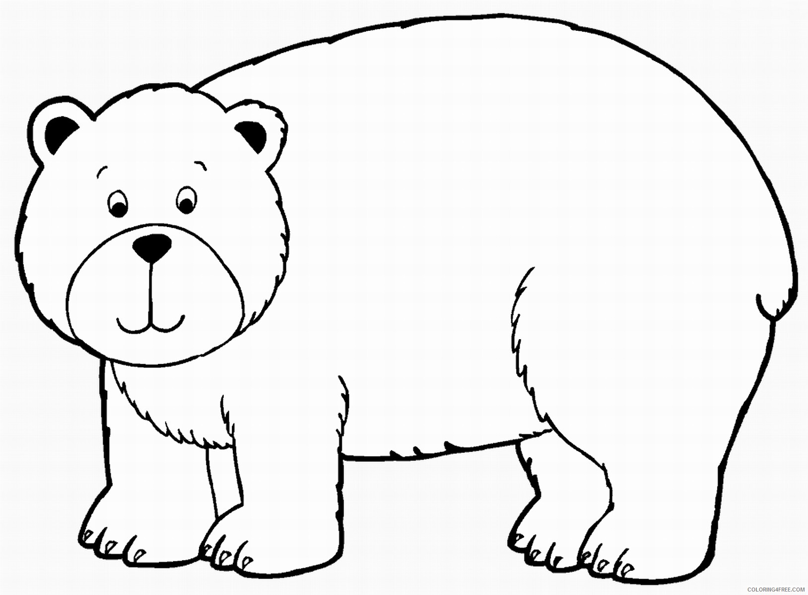 Bear Coloring Pages Animal Printable Sheets bear_cl_22 2021 0260 Coloring4free