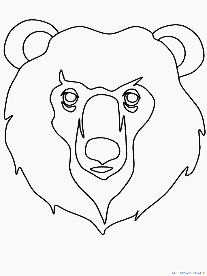 Bear Coloring Pages Animal Printable Sheets k3 2021 0298 Coloring4free
