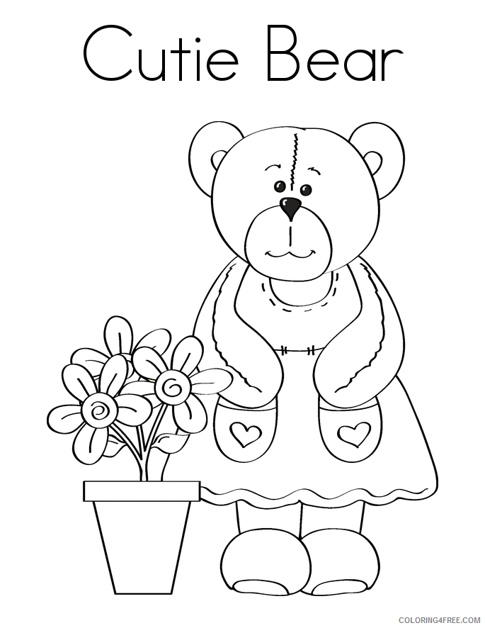 Bear Coloring Sheets Animal Coloring Pages Printable 2021 0214 Coloring4free