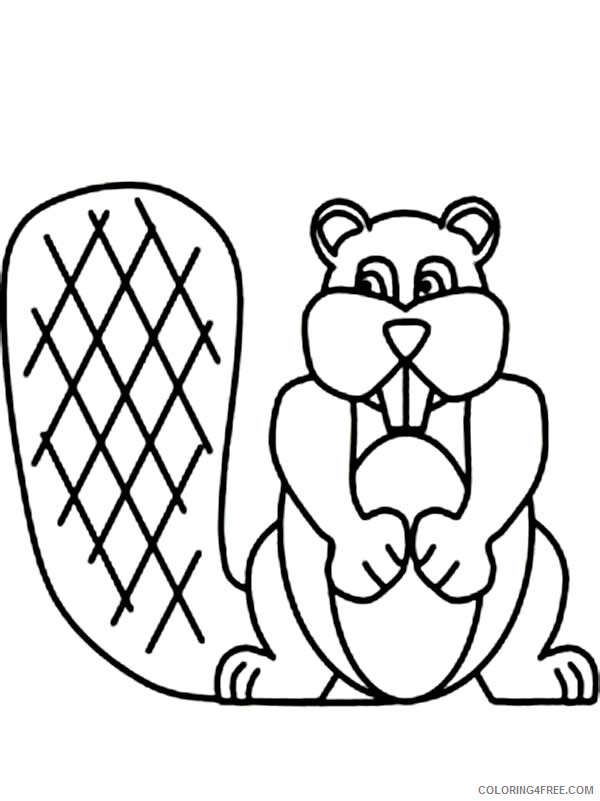 Beaver Coloring Pages Animal Printable Sheets Beaver Has Strong Teeth 2021 0349 Coloring4free