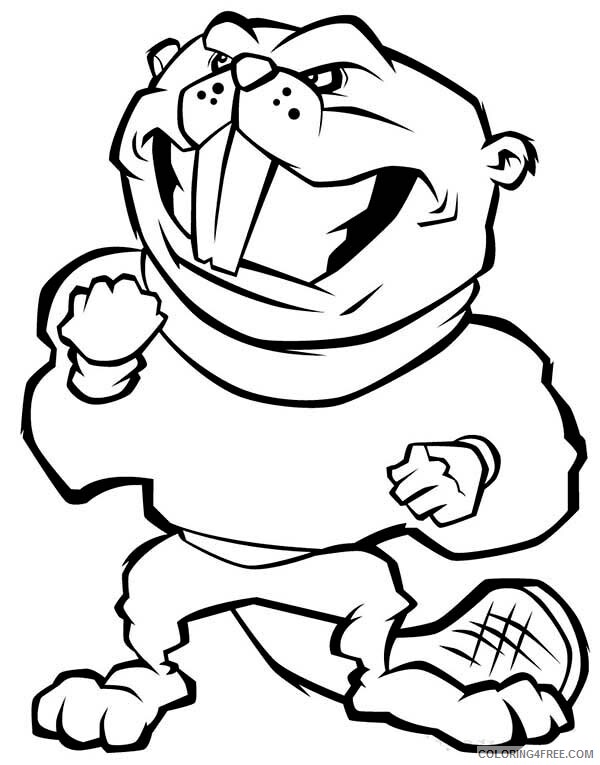 Beaver Coloring Pages Animal Printable Sheets Big Teeth Beaver 2021 0351 Coloring4free