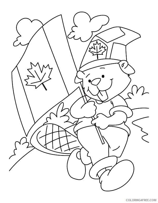 Beaver Coloring Pages Animal Printable Sheets Boyscout on Canada Day 2021 0331 Coloring4free