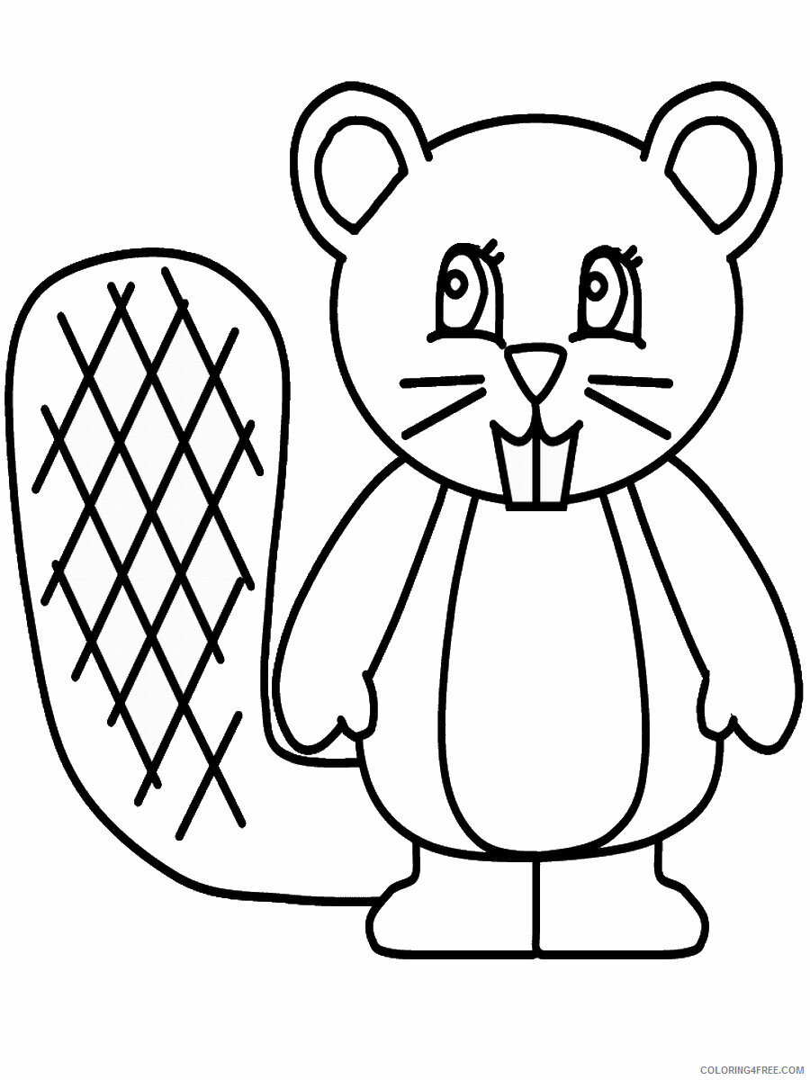 Beaver Coloring Pages Animal Printable Sheets beaver_coloring_9 2021 0339 Coloring4free