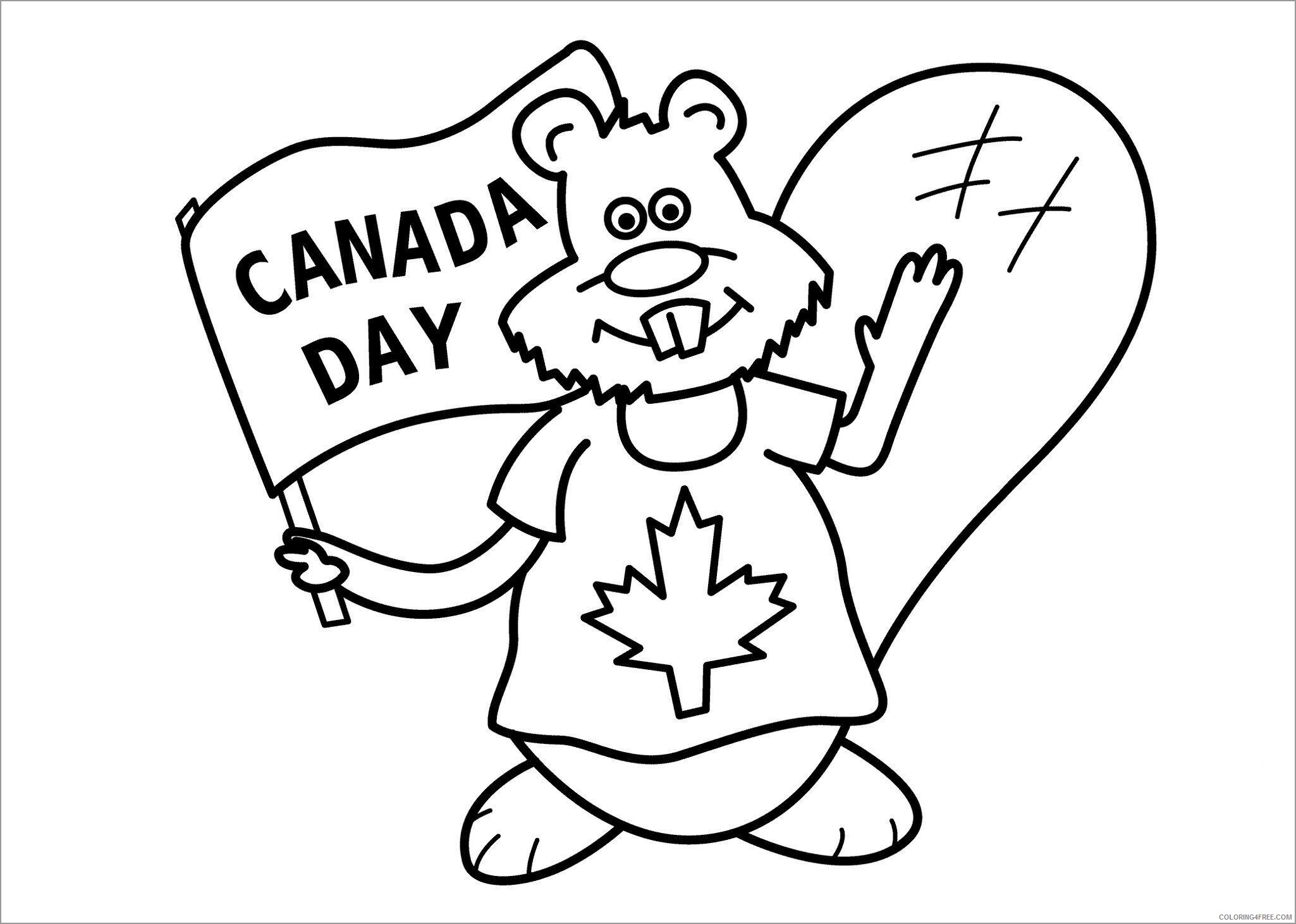 Beaver Coloring Pages Animal Printable Sheets canadian beaver 2021 0353 Coloring4free