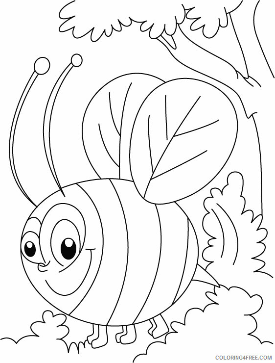 Bee Coloring Pages Animal Printable Sheets Bee 2 2021 0377 Coloring4free