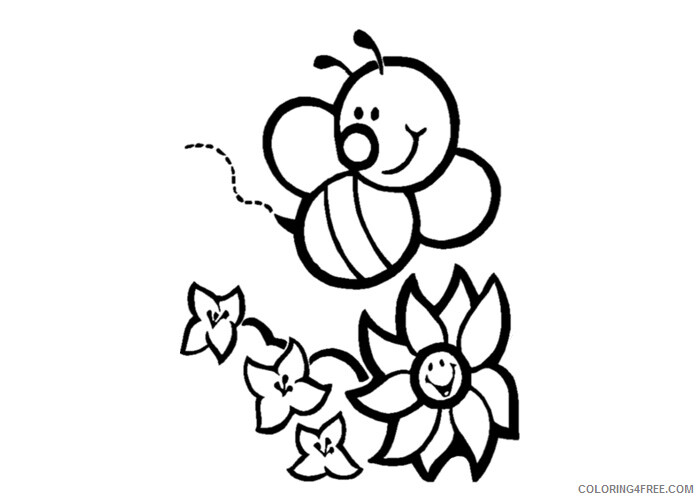 Bee Coloring Pages Animal Printable Sheets Bee 2021 0379 Coloring4free