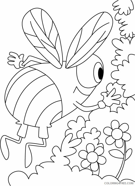 Bee Coloring Pages Animal Printable Sheets Bee Free 2021 0383 Coloring4free