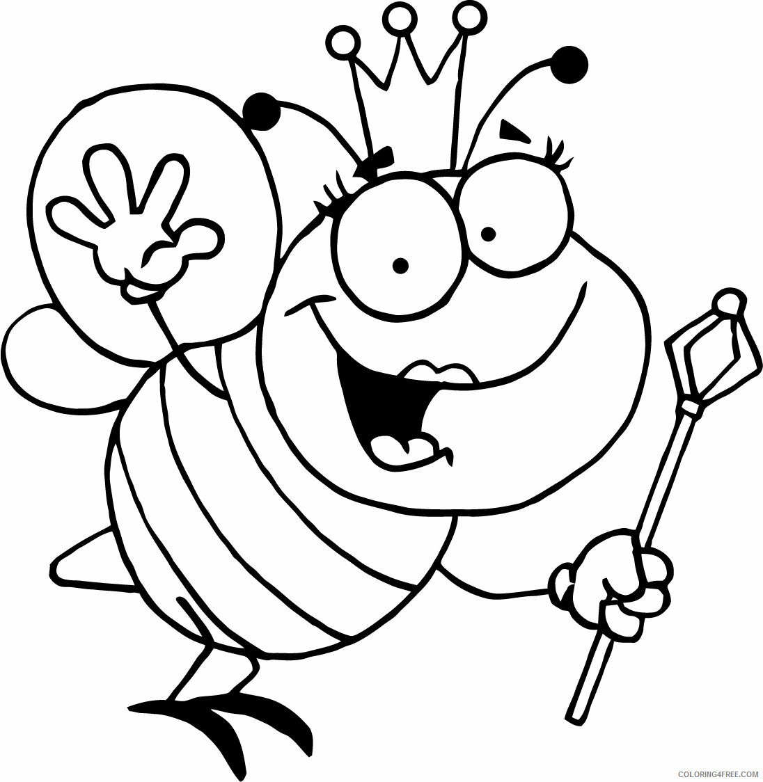 Bee Coloring Pages Animal Printable Sheets Bumble Bee For Kids 2021 0390 Coloring4free