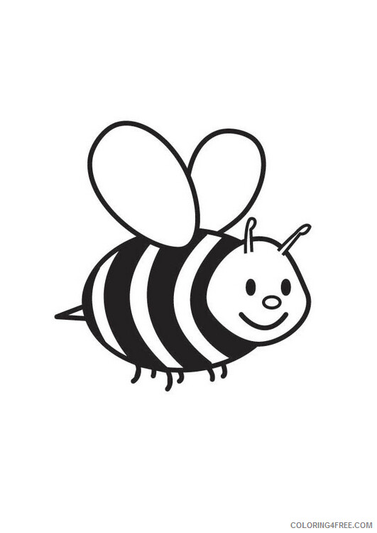 Bee Coloring Pages Animal Printable Sheets Bumble Bee Pictures 2021 0391 Coloring4free