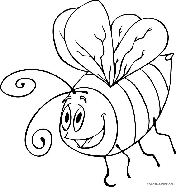 Bee Coloring Pages Animal Printable Sheets Honey Bee 2021 0411 Coloring4free