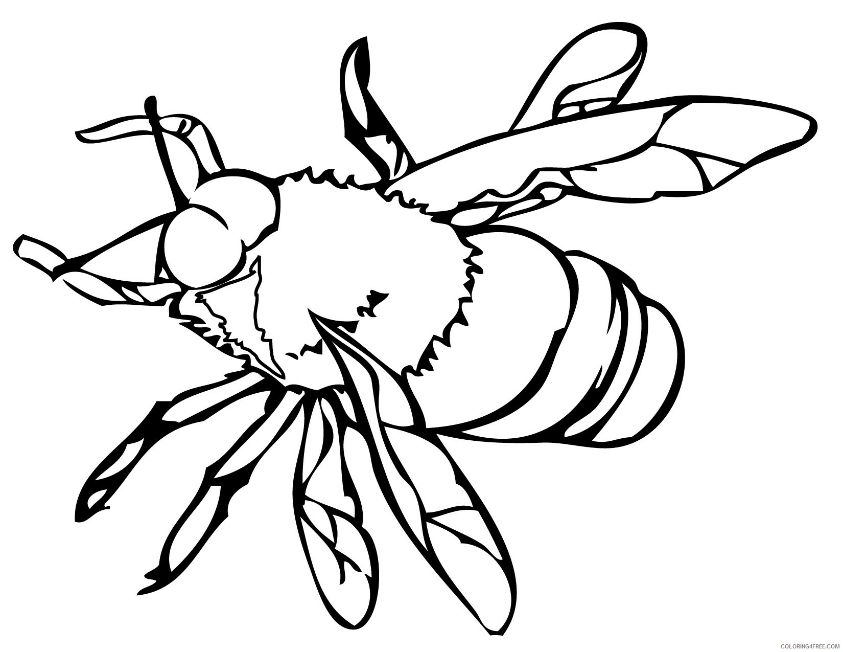Bee Coloring Pages Animal Printable Sheets Printable Bee 2021 0413 Coloring4free