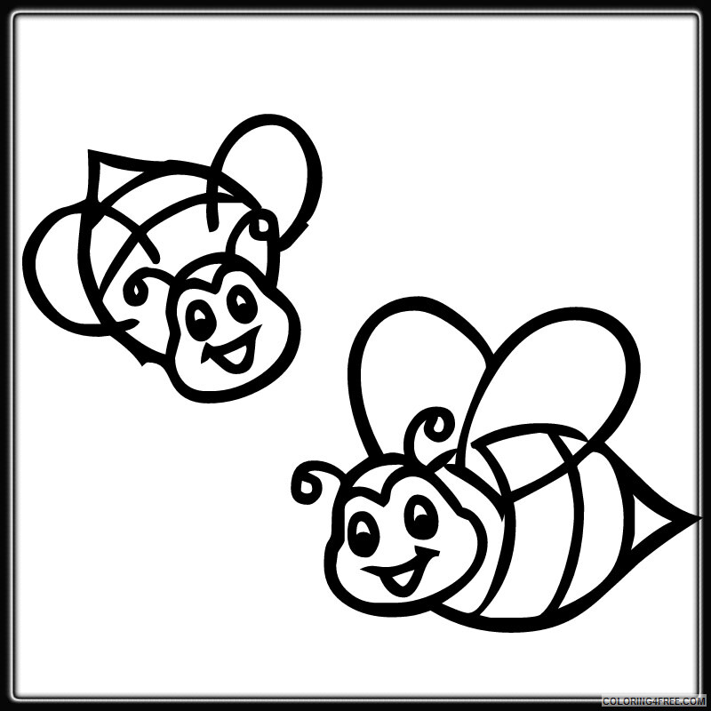 Bee Coloring Pages Animal Printable Sheets Printable Bumble Bee 2021 0414 Coloring4free