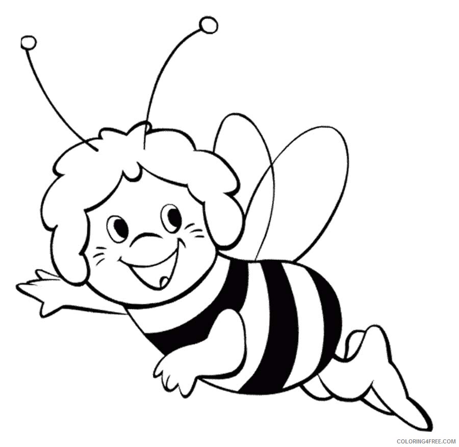 Bee Coloring Pages Animal Printable Sheets bee 12 2021 0359 Coloring4free