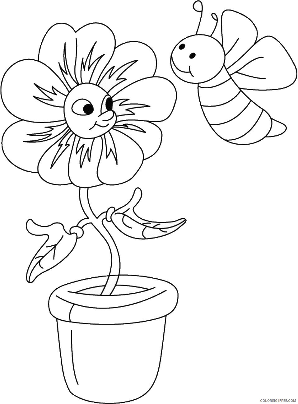 Bee Coloring Pages Animal Printable Sheets bee_cl_23 2021 0371 Coloring4free