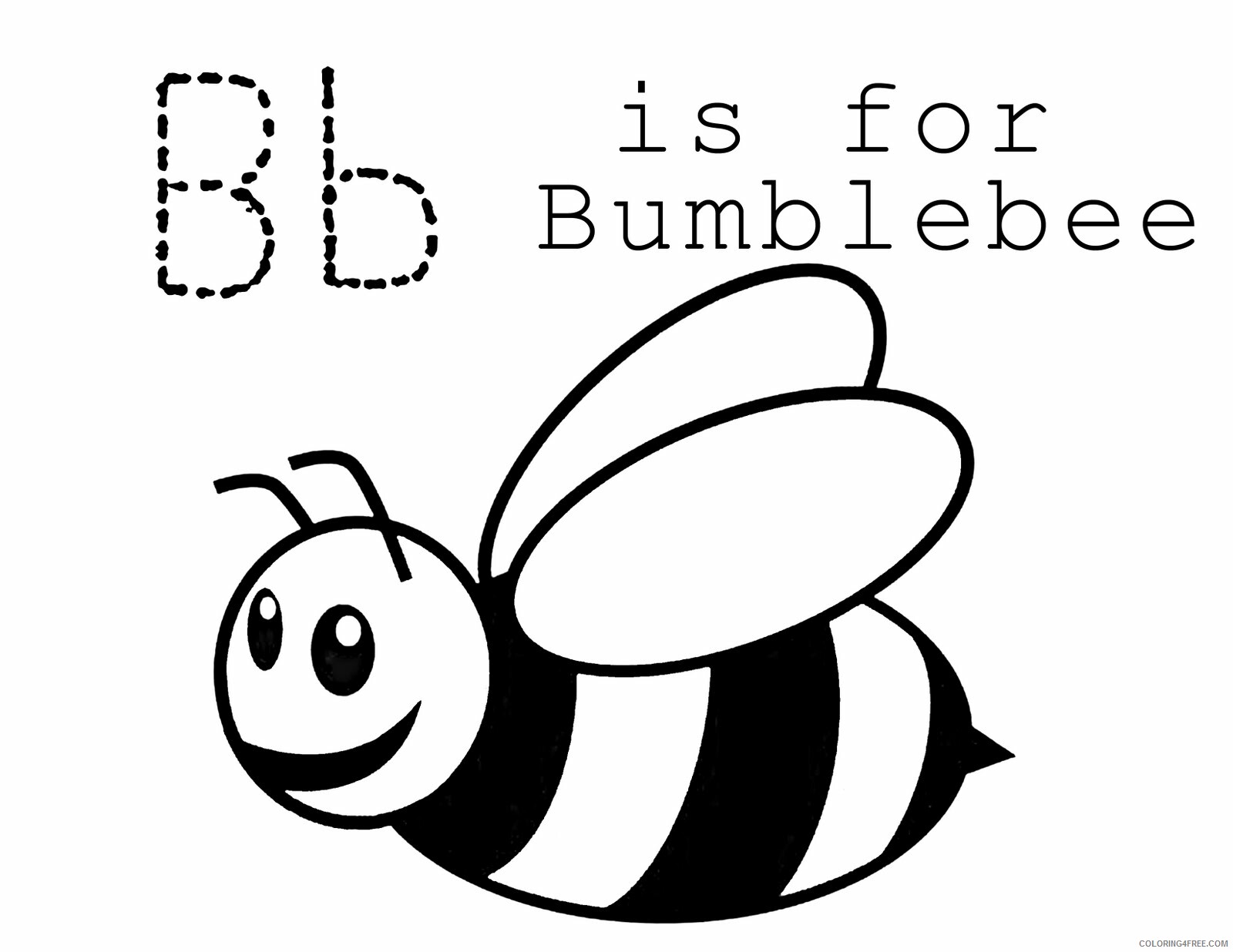 Bee Coloring Pages Animal Printable Sheets of Bumble Bee 2021 0405 Coloring4free