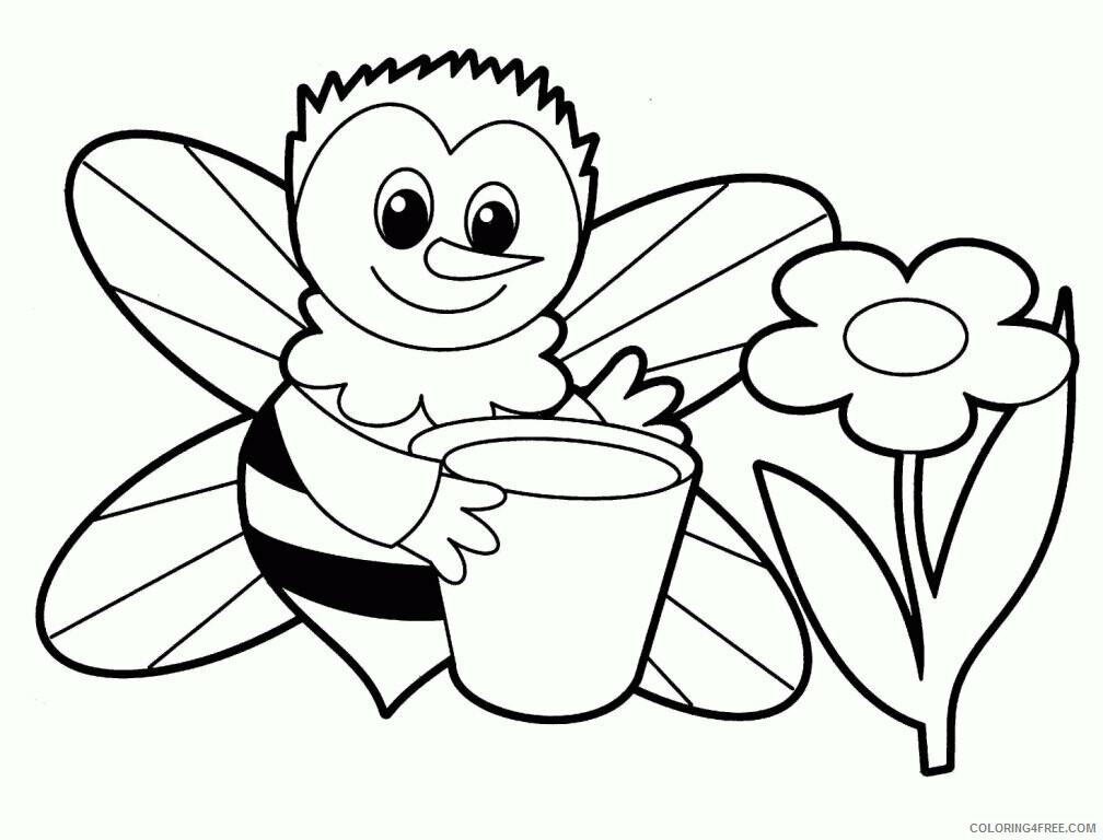 Bee Coloring Sheets Animal Coloring Pages Printable 2021 0296 Coloring4free