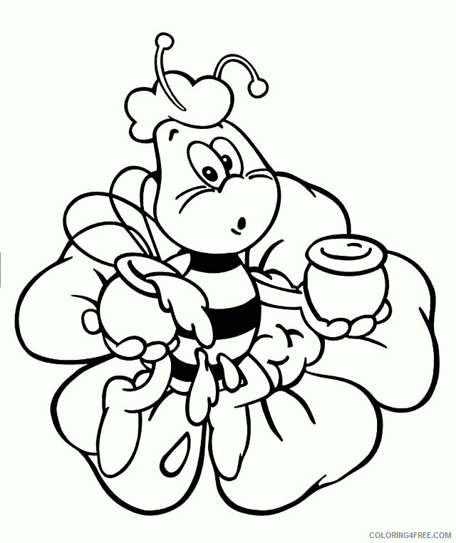 Bee Coloring Sheets Animal Coloring Pages Printable 2021 0343 Coloring4free