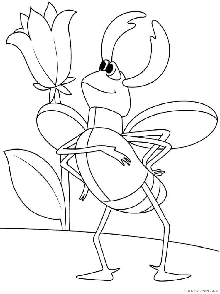 Beetles Coloring Pages Animal Printable Sheets Beetles 10 2021 0420 Coloring4free