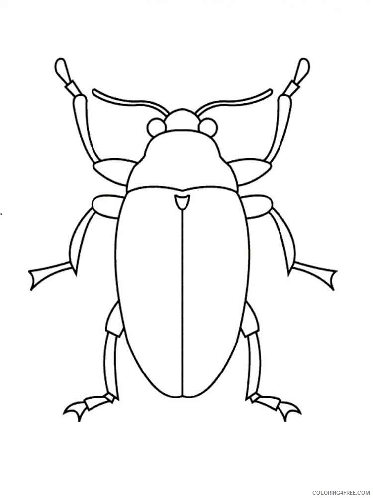 Beetles Coloring Pages Animal Printable Sheets Beetles 7 2021 0426 Coloring4free