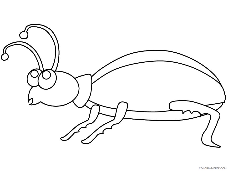 Beetles Coloring Pages Animal Printable Sheets beetle2 2021 0418 Coloring4free