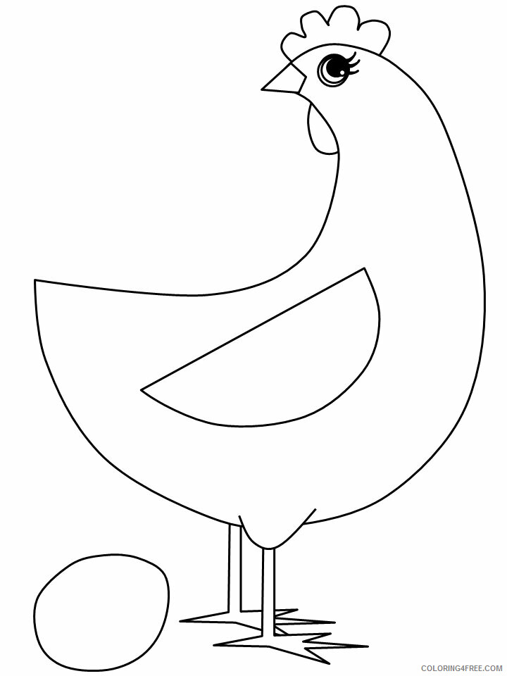 Birds Coloring Pages Animal Printable Sheets chicken3 2021 0455 Coloring4free