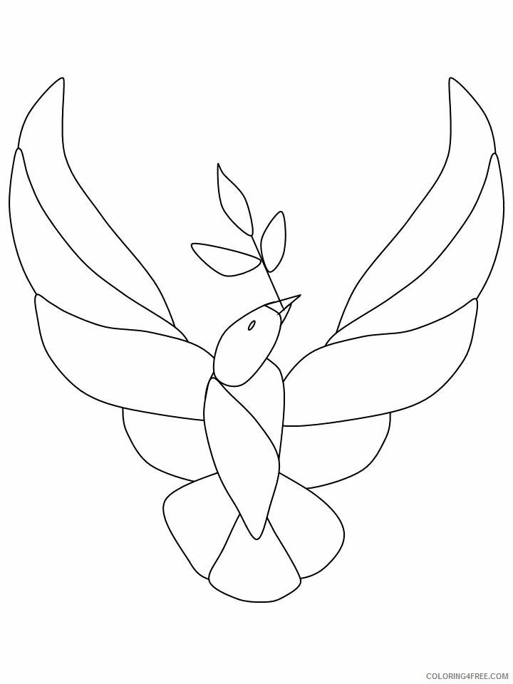 Birds Coloring Pages Animal Printable Sheets dove branch 2021 0458 Coloring4free