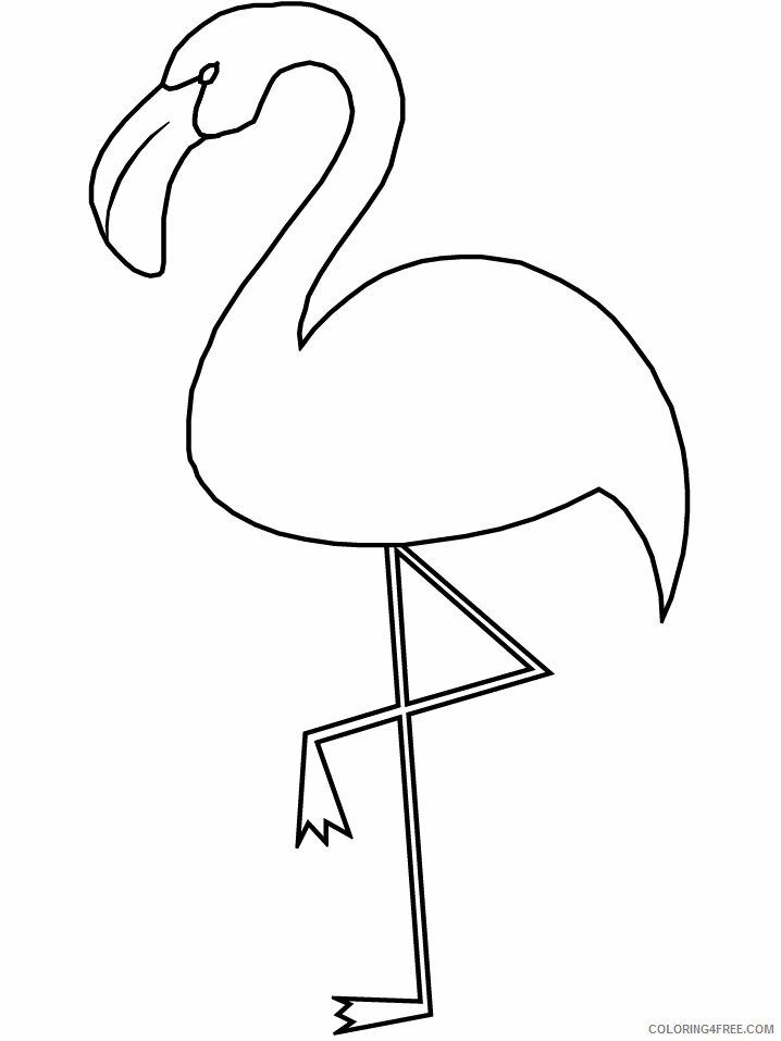 Birds Coloring Pages Animal Printable Sheets flamingo2 2021 0467 Coloring4free