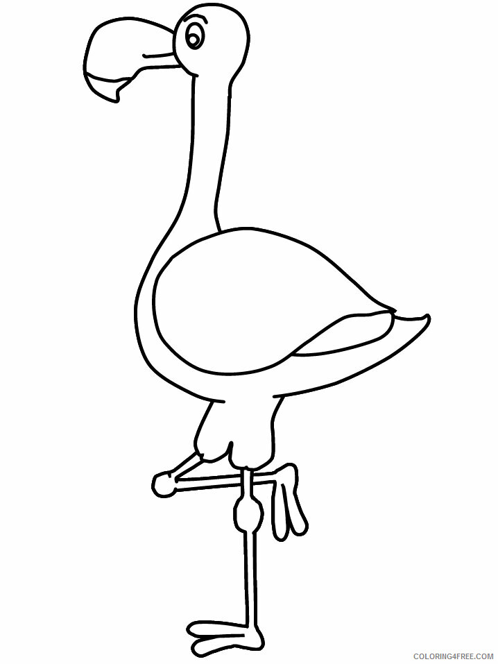 Birds Coloring Pages Animal Printable Sheets flamingo3 2021 0468 Coloring4free