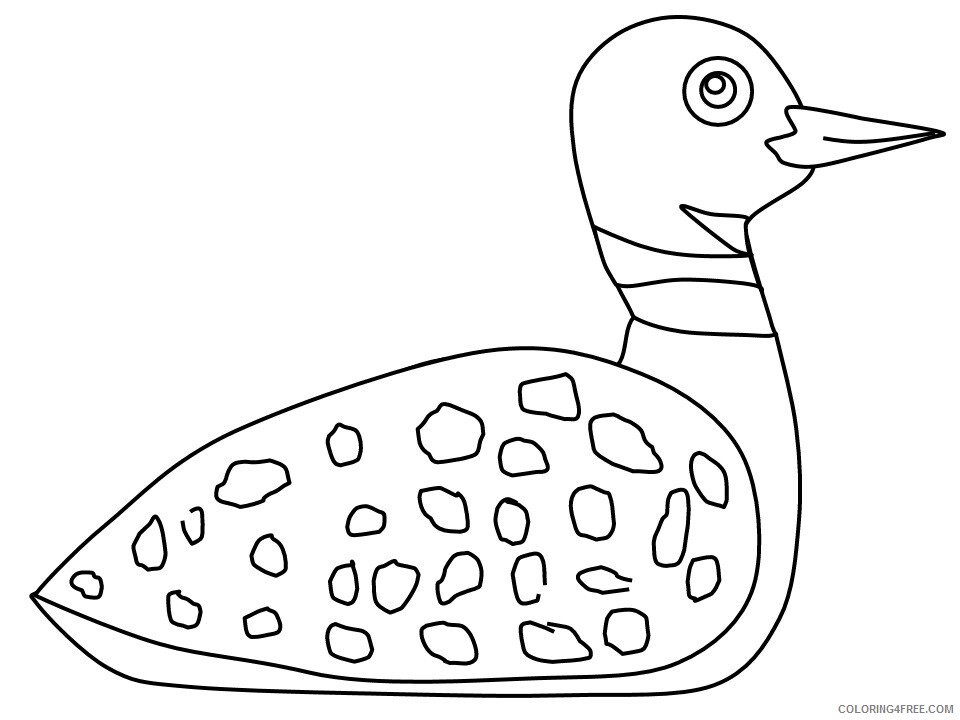 Birds Coloring Pages Animal Printable Sheets loon 2021 0476 Coloring4free