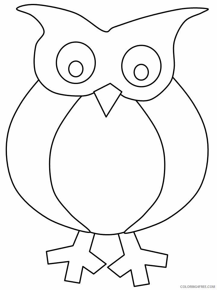 Birds Coloring Pages Animal Printable Sheets owl1 2021 0479 Coloring4free