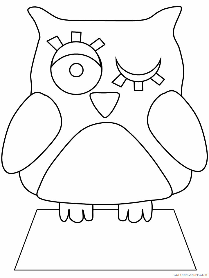 Birds Coloring Pages Animal Printable Sheets owl4 2021 0481 Coloring4free