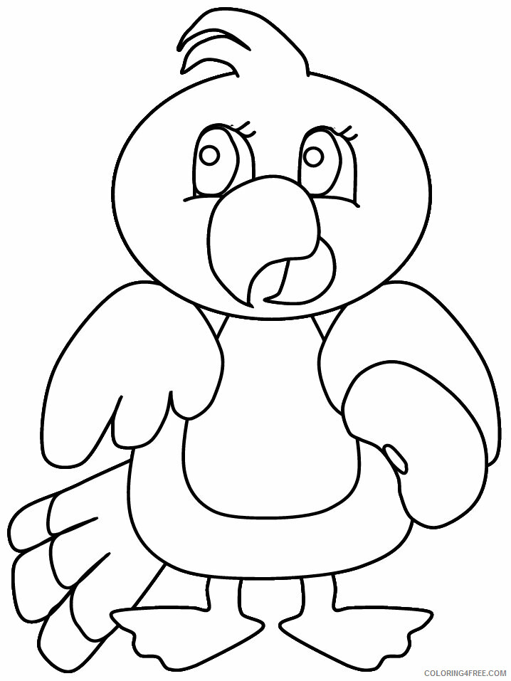 Birds Coloring Pages Animal Printable Sheets parrot2 2021 0486 Coloring4free