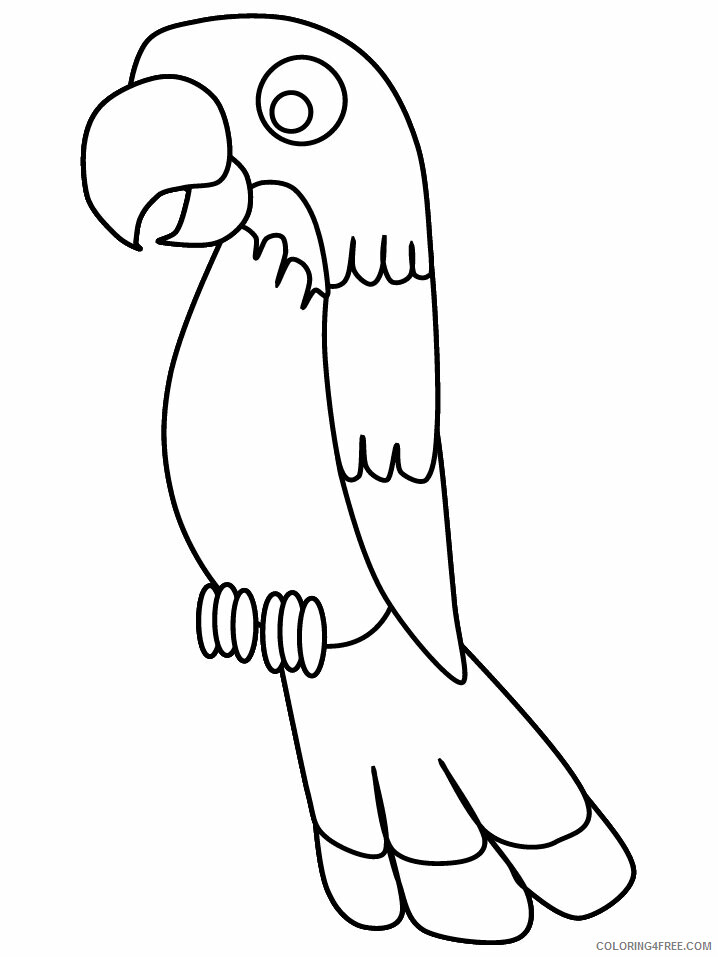 Birds Coloring Pages Animal Printable Sheets parrot3 2021 0487 Coloring4free