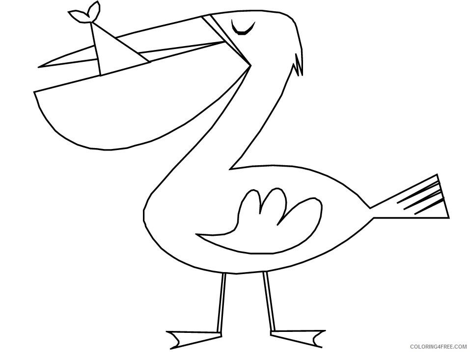 Birds Coloring Pages Animal Printable Sheets pelican 2021 0490 Coloring4free
