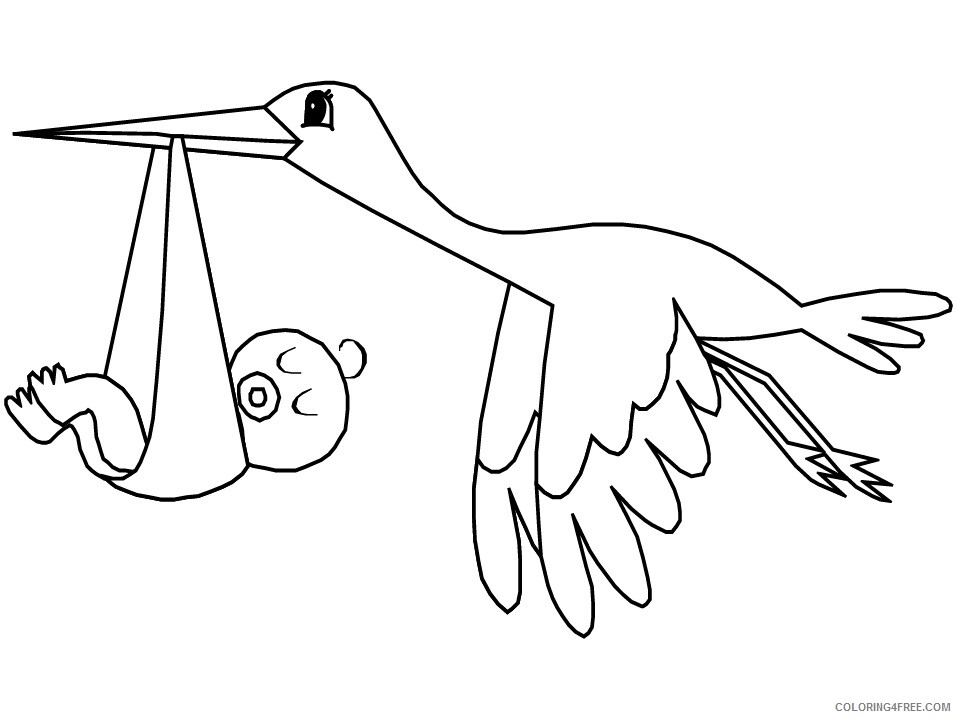 Birds Coloring Pages Animal Printable Sheets stork 2021 0499 Coloring4free