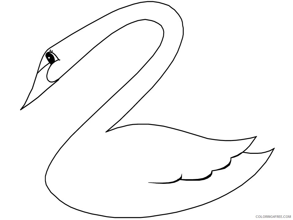 Birds Coloring Pages Animal Printable Sheets swan 2021 0500 Coloring4free