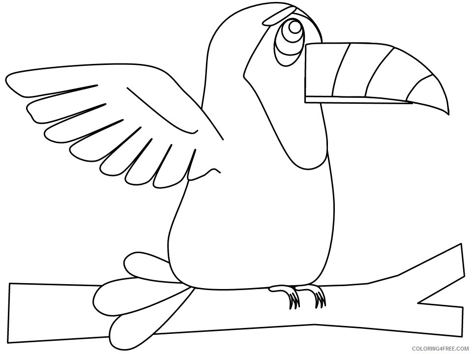 Birds Coloring Pages Animal Printable Sheets toucan 2021 0501 Coloring4free