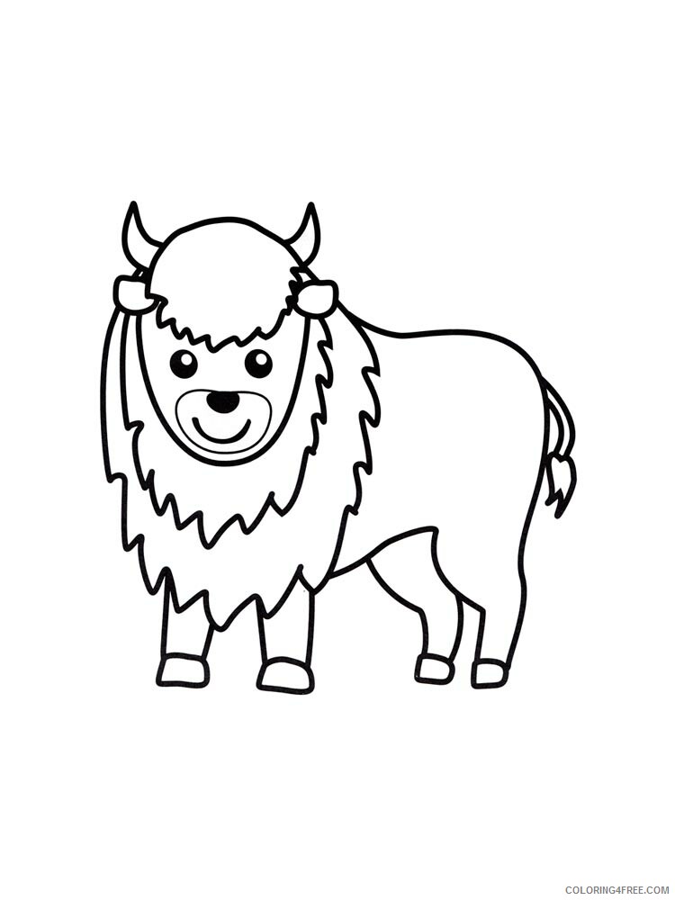 Bison Coloring Pages Animal Printable Sheets bison 2 2021 0515 Coloring4free