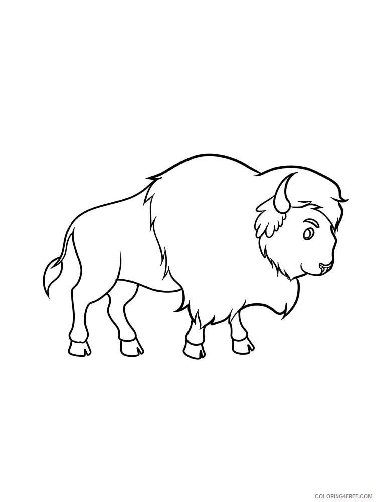 Bison Coloring Pages Animal Printable Sheets bison 3 2021 0521 Coloring4free