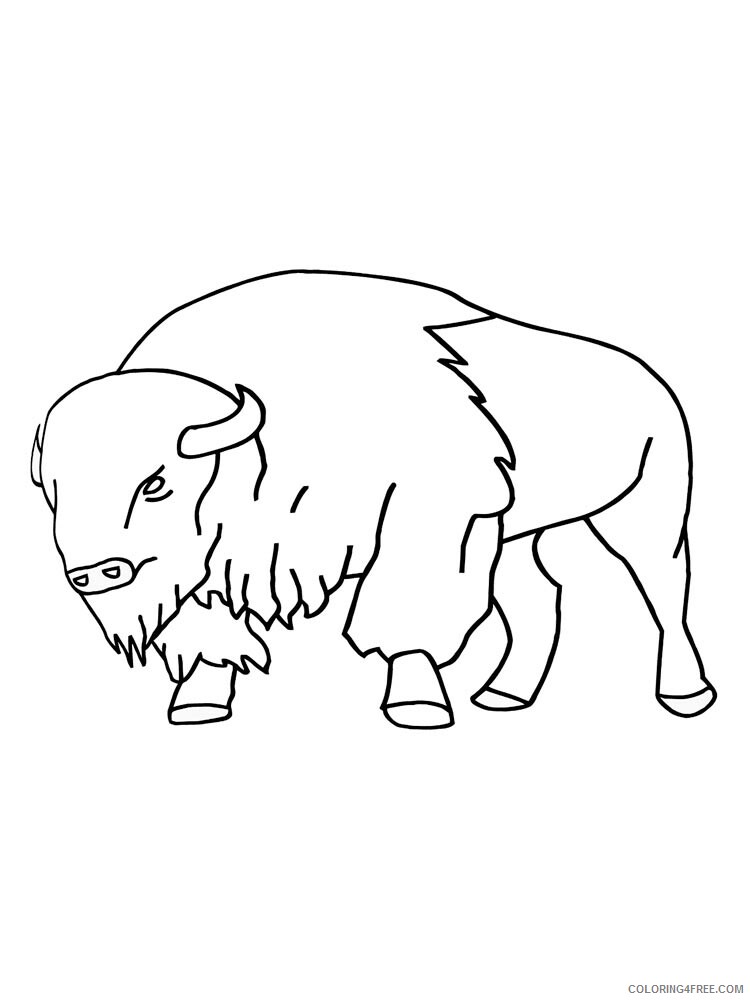 Bison Coloring Pages Animal Printable Sheets bison 8 2021 0526 Coloring4free