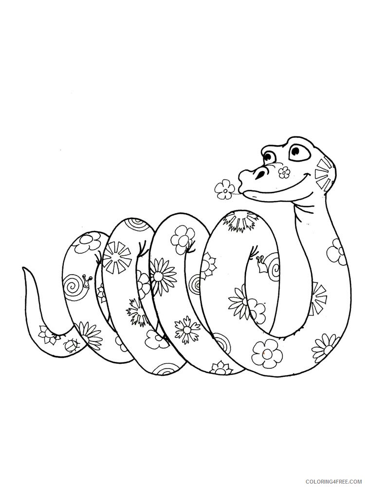 Boa Snake Coloring Pages Animal Printable Sheets Boa snake 5 2021 0551 Coloring4free