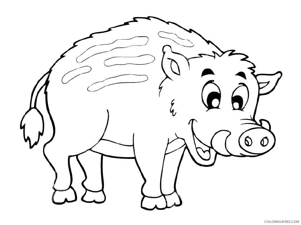 Boar Coloring Pages Animal Printable Sheets boar 10 2021 0556 Coloring4free